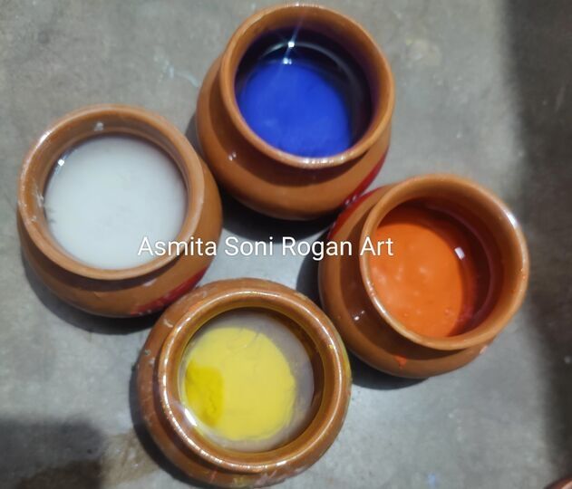 Rogan colours must be put in water to avoid dry
