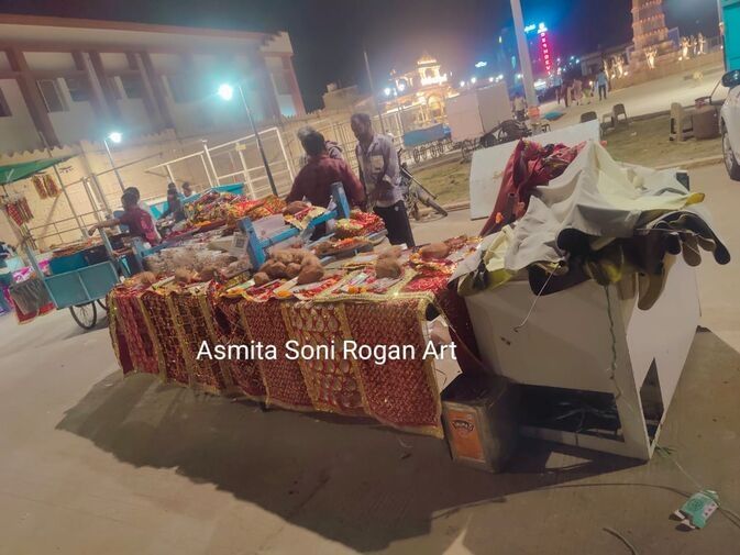 shop of Pooja materials at Mata na madh