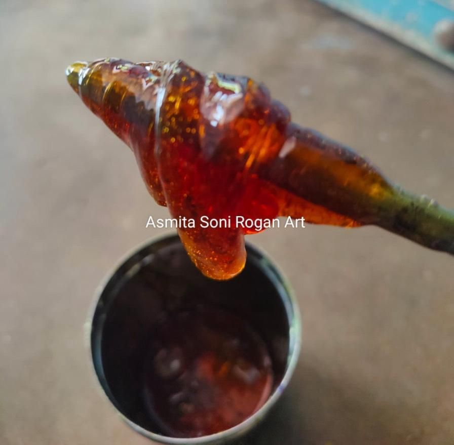 Cooled Rogan paste after boiling