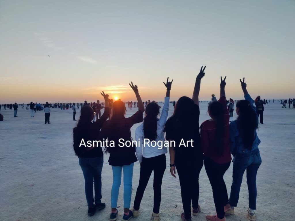 Poses with sunset