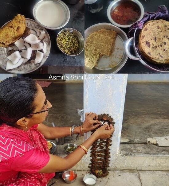 The Prasad food for Pooja, cold food item for eating, Asmita Soni worship Goga Dada